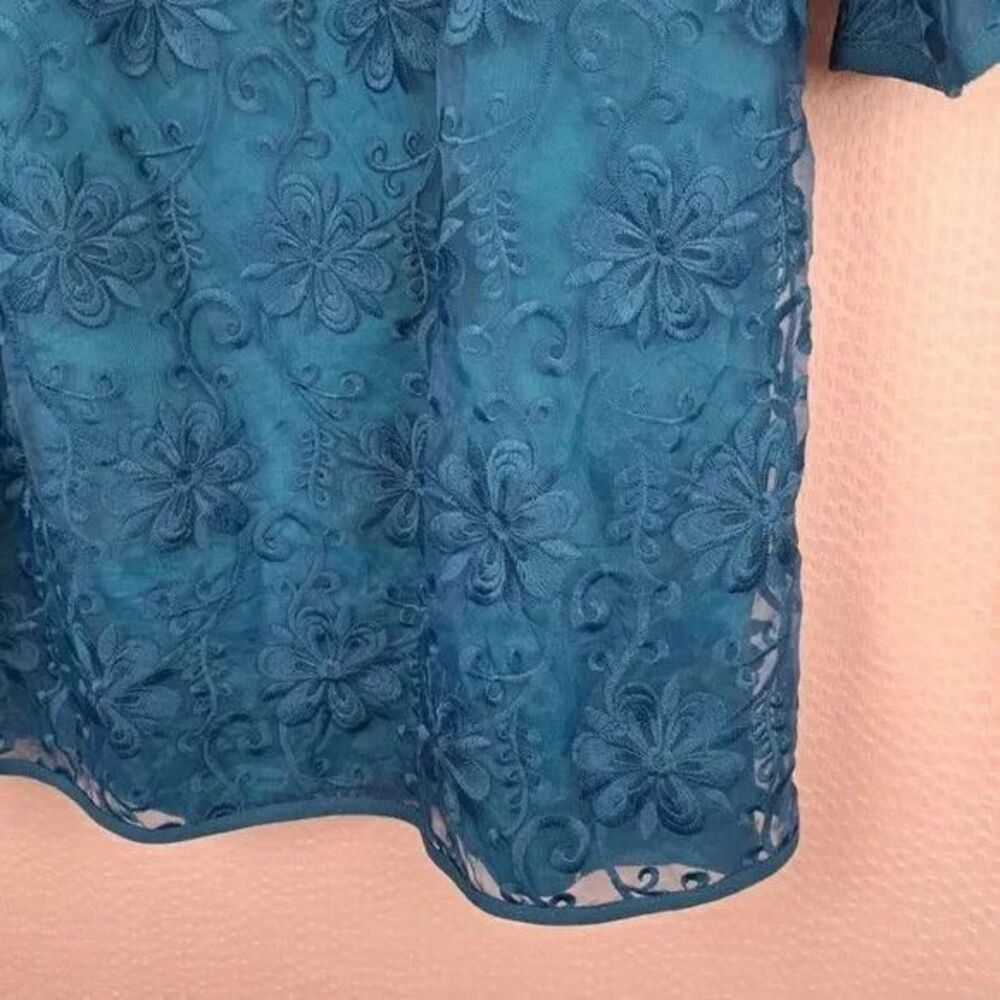 Voom By Joy Han Mini Dress Lace Overlay Made In USA Size XS Off Shoulder - Picture 11 of 11